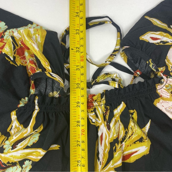 Free People Jodie Printed Black Tunic Floral Medium - Picture 9 of 10